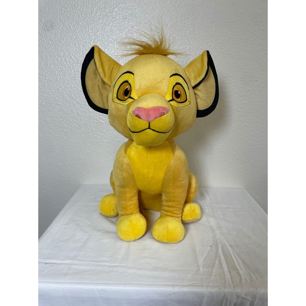 Disney Simba Plush Toy Kids 12in Yellow Excellent‎ Lion King Stuffed Animal